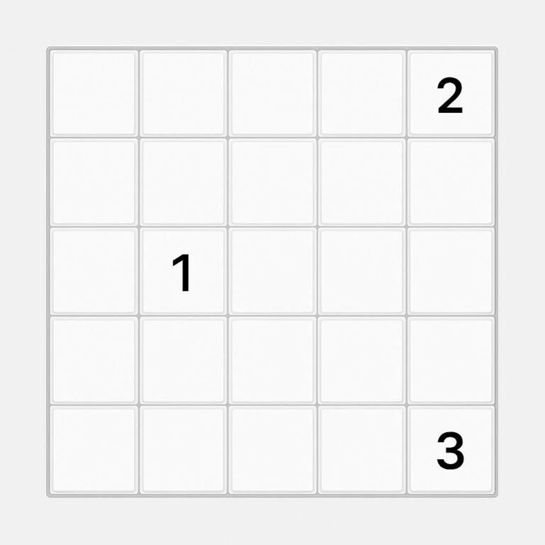 Игра на пространственную память «Расположение чисел»